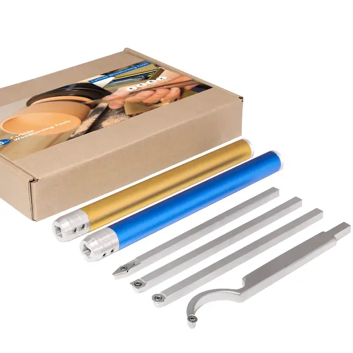 Ensemble d'outils de tournage du bois avec pastilles au carbure