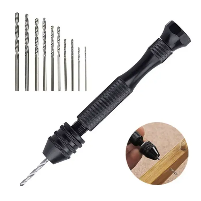 Mini Micro perceuse à main en aluminium avec mandrin sans clé, foret hélicoïdal en acier HSS, propos