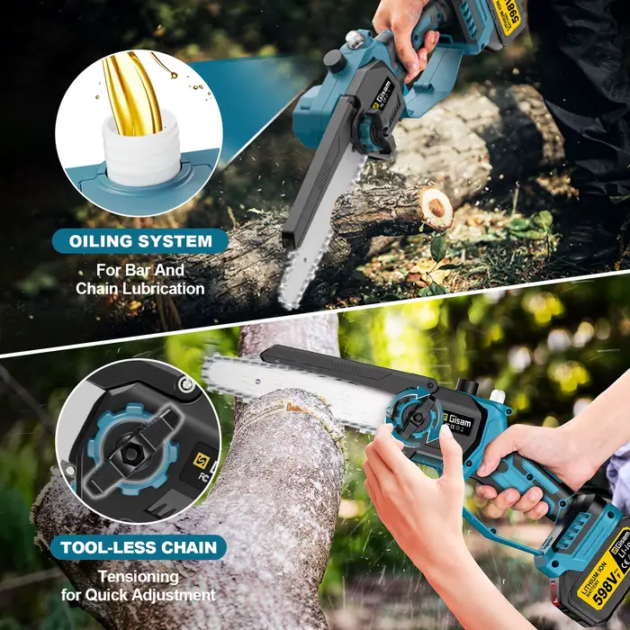 Gami – tronçonneuse électrique à pôle télescopique sans balais de 8 pouces, scie à branches hautes, 