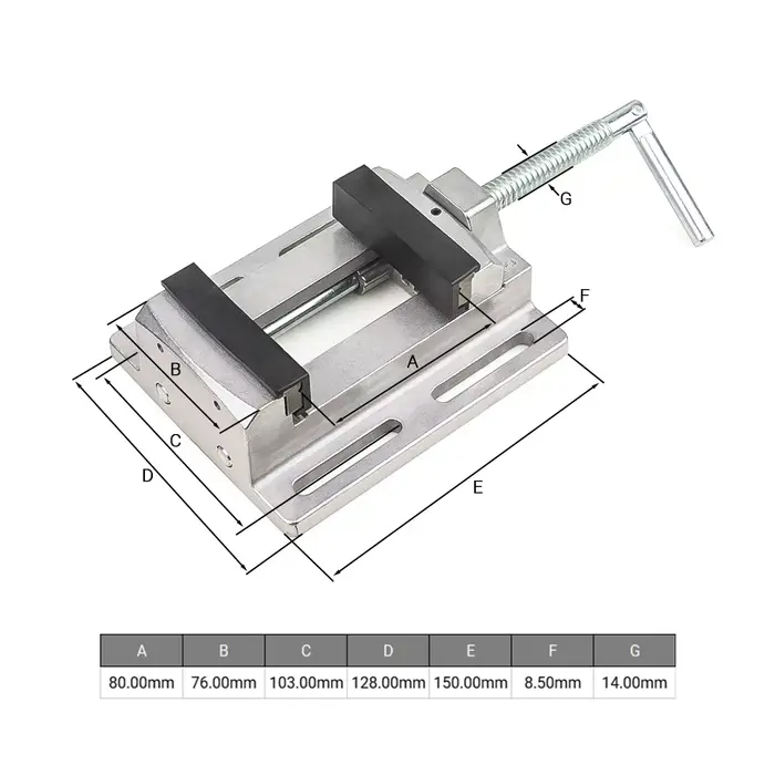 Pince de fraiseuse 3 pouces, étau à mâchoire parallèle, perceuse, étau de presse, table de travail r