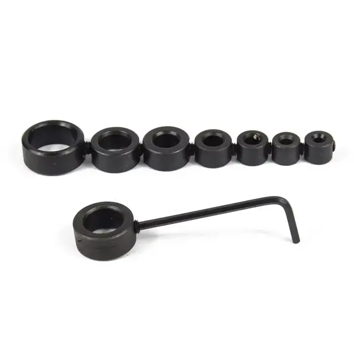 STONEGO 8 anneaux d'arrêt de profondeur de foret – colliers réglables de 3 à 16 mm