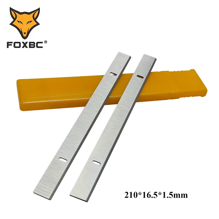FOXBC 210mm x 16.5mm x 1.5mm lames de raboteuse HSS pour Einhell TH-SP 204,TC-SP 204 raboteuse 210mm