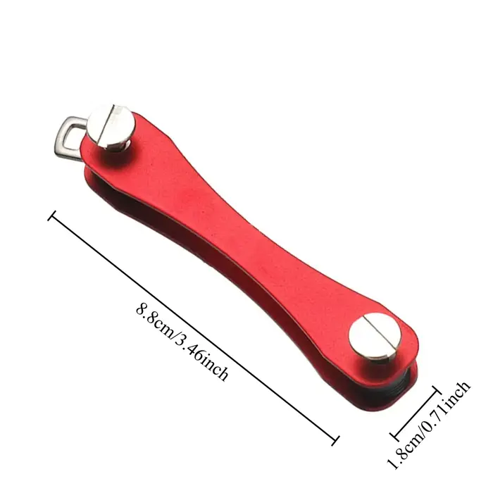 Organisateur de clés multifonctionnel en métal, porte-clés pliable, clip à clés compact pour la gest