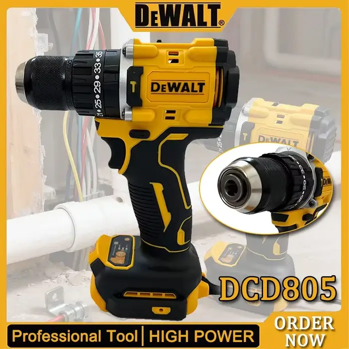 Perceuse à percussion sans fil DEWALT DCD805