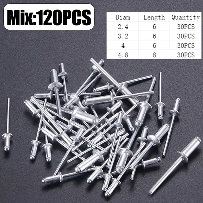 Pistolet à rivets robuste, outils à main, kit de rivets, assortiment de pistolets à rivets, pour bri