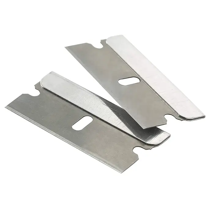 50pcs 100 pièces lame de rasoir grattoir métal verre colle nettoyant dissolvant couteau remplacement