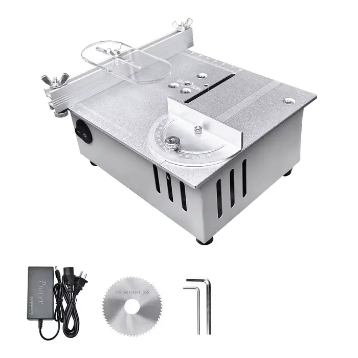 Mini scie de Table 110v-220v 0-15cm, lame de scie relevable, Angle de coupe réglable, pour bricolage