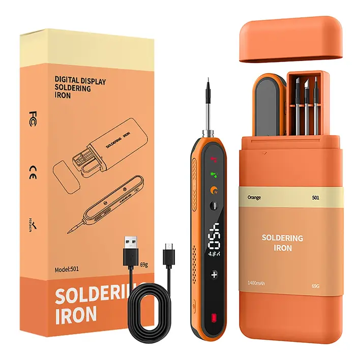 Kit de fer à souder électrique numérique USB multifonctionnel intelligent 180-450 ℃ Fer