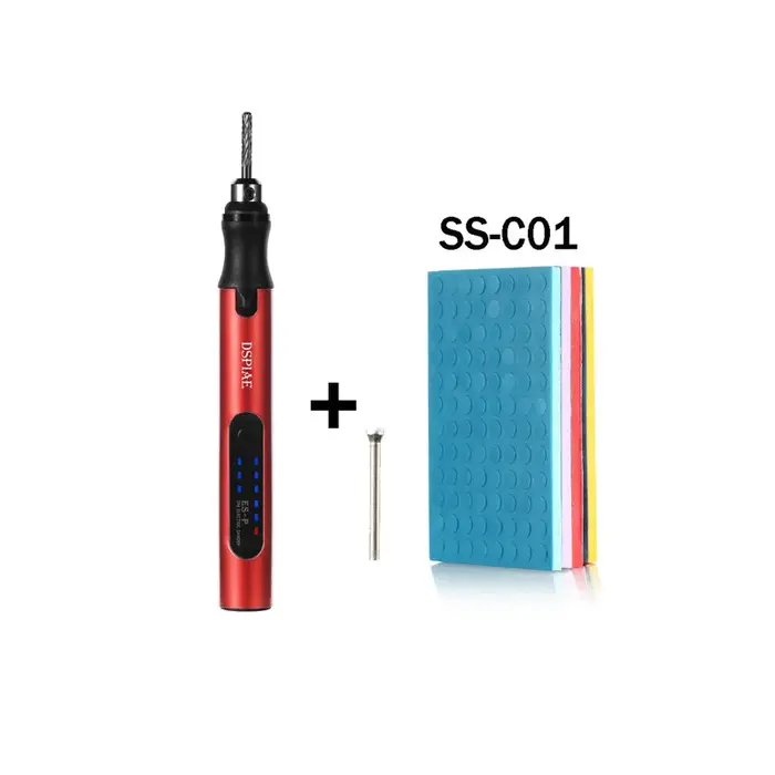DSPIAE ES-P ponceuse stylo éponge disque de ponçage rond pré-coupé papier de verre abrasif utilisé