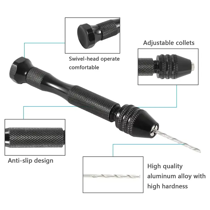 49 pièces 0.2-3.4mm ensemble de perceuse à main Mini foret