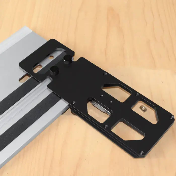 Arrêt d'angle de rail de guidage de scie circulaire carrée de scie sur rail avec support de bord, 90 °   Angle droit, compatible avec Festool et Makita