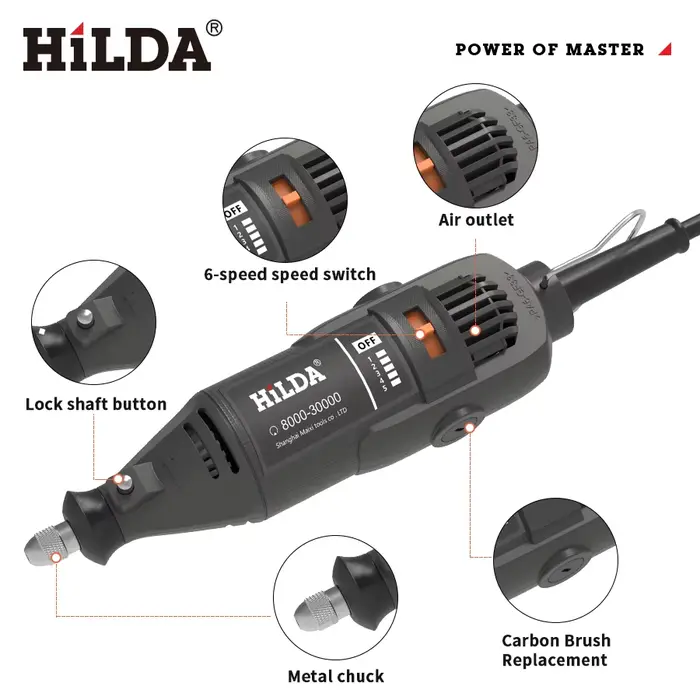 HILDA perceuse électrique meuleuse graveur stylo broyeur Mini