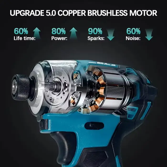 Makita DTD173 18V tournevis à percussion sans fil 180Nm perceuse électrique tournevis avec lumière L