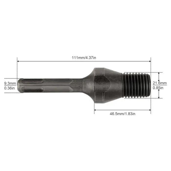 Adaptateur de perceuse M22 SDS Plus, embout à noyau de diamant, poignée carrée, bielle pour convertisseur de perceuse électrique de 13mm