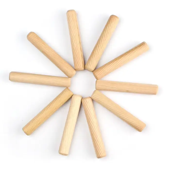 Lot de 50 goujons ronds en bois 6*40mm 8*40mm pour le bricolage de meubles et la menuiserie - Guide de perçage