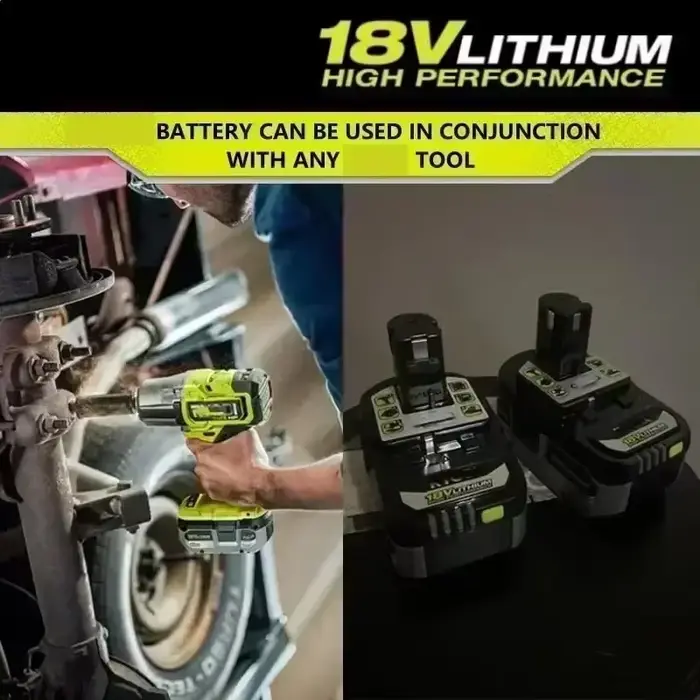 Batterie Li-ion pour RYOBI 18V 4Ah/ 6Ah/ 8Ah