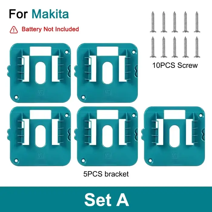 Paquet de 5 support de stockage de batterie pour Makita 14.4V 18V Li-ion batterie outils support de