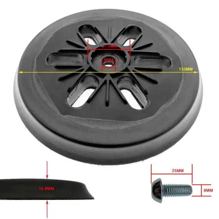 Plaque de support de tampon de ponçage pour ponceuse BOSwivel