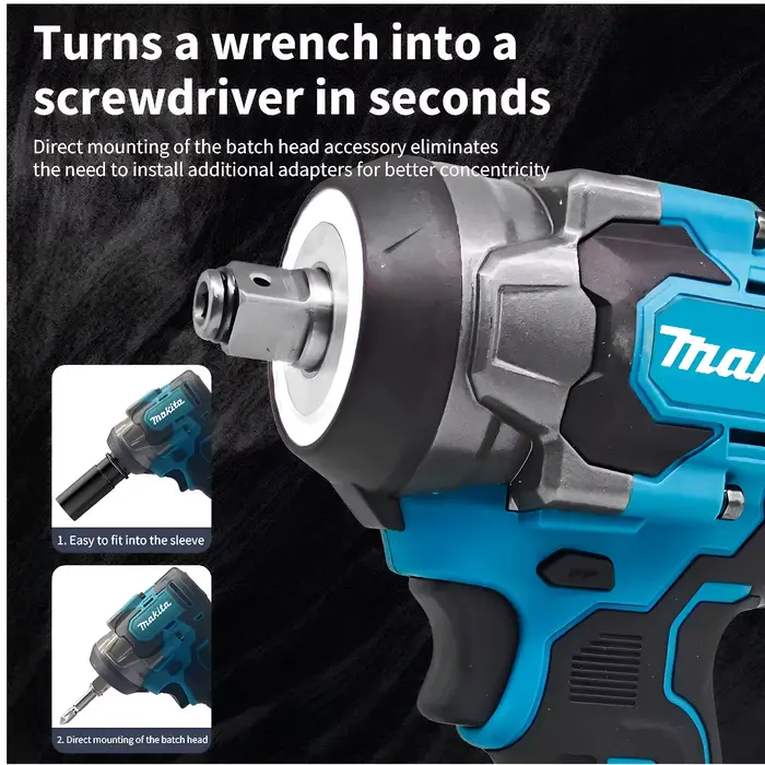 Makita 800Nm clé à chocs sans fil 18V outil électrique à couple élevé pour la Construction en acier