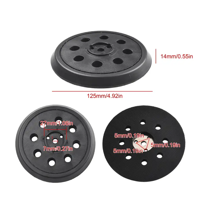 Plaque de ponçage de 5 pouces (125 mm) pour Bosch RS032 & RS031