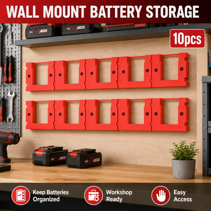 Support mural portable pour batterie, 10 pièces, pour batterie Einhell Power X-Change, support de rangement pour outils électriques, accessoires