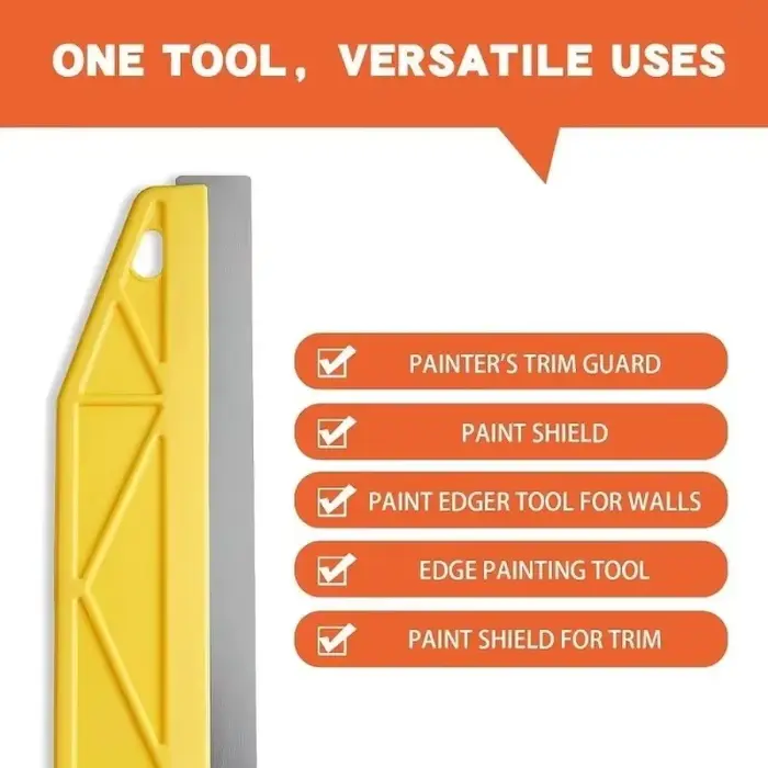 Bordure de peinture robuste jaune avec poignée ergonomique – Outil