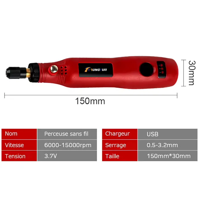 Mini perceuse sans fil USB