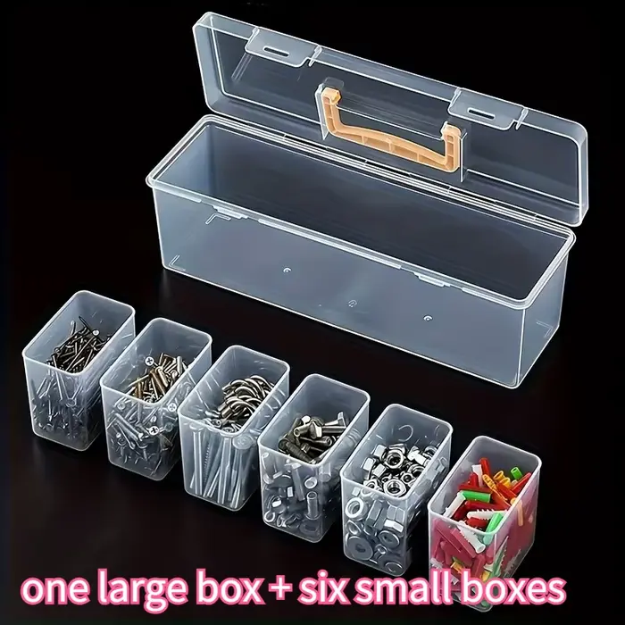 Ensemble d'organisateurs d'outils professionnels 7 pièces, rangement transparent pour composants ave