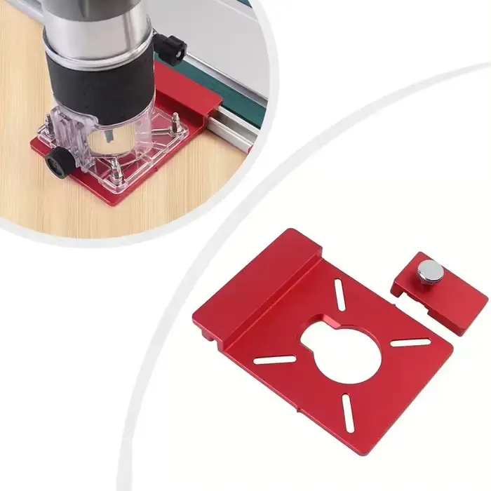 Adaptateur de scie sur Rail de guidage de routeur de routage, 126x90mm, 4,96x3,54 pouces, alliage d'