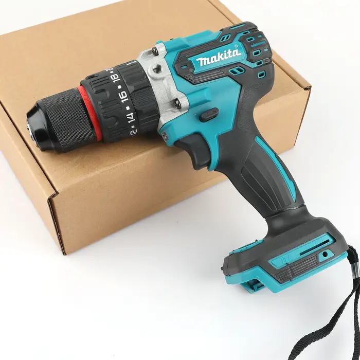Makita DDF487 Perceuse à percussion électrique sans balais 18V lithium-ion 13mm rouge et noir à couple élevé pour usage domestique