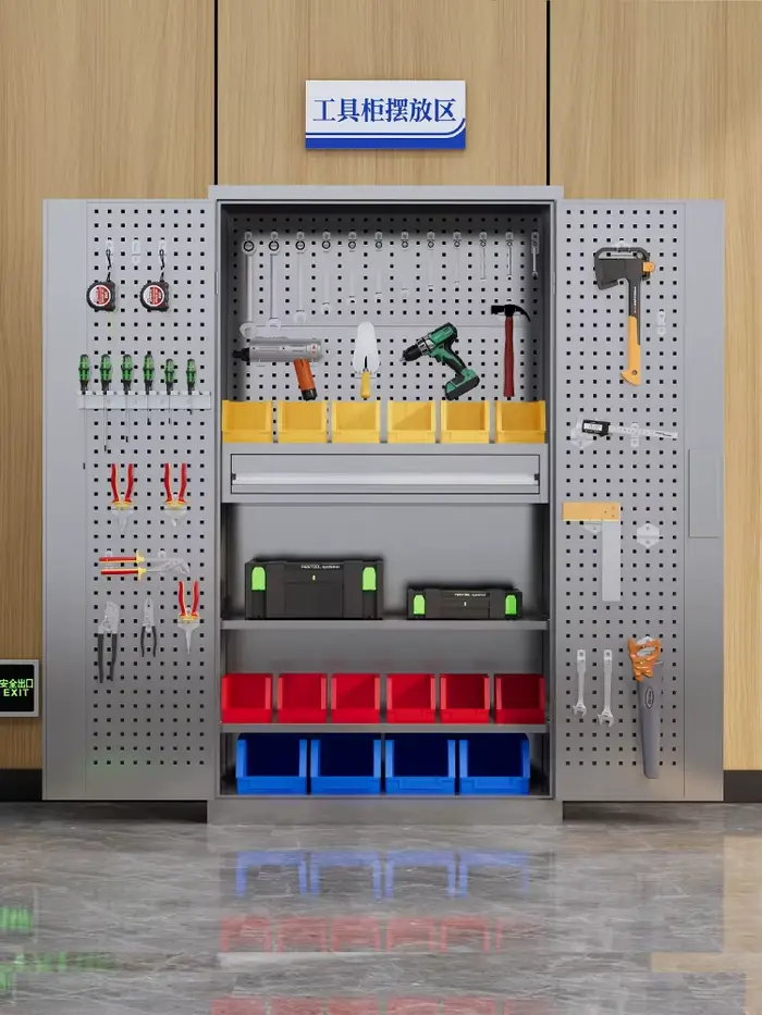 Boîte à outils robuste en acier inoxydable pour atelier
