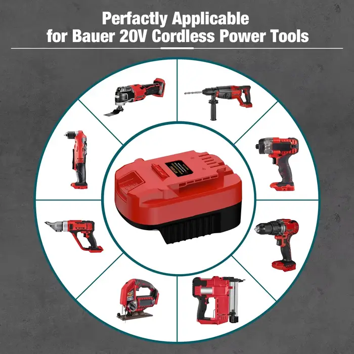 Convertisseur MT18BAU pour outils Bauer 20v