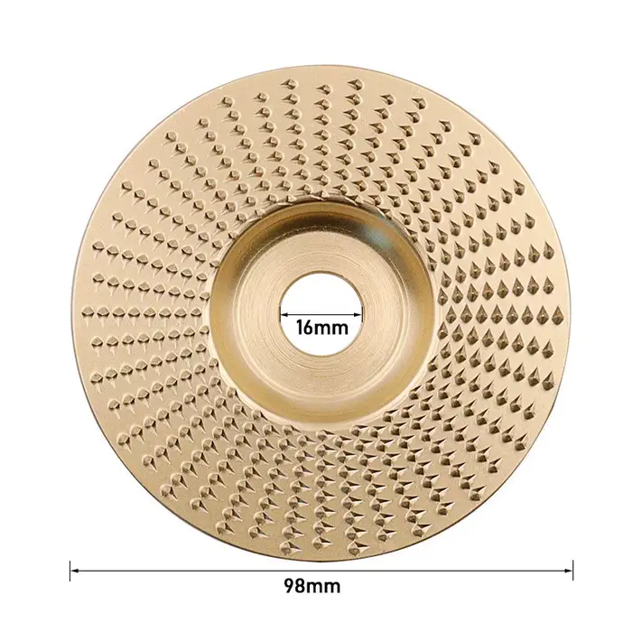 Disque de meulage pour le travail du bois, 100mm de large/16Mm, trou métallique, conception biseauté