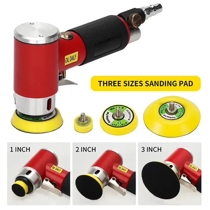Nouveau ponceuse à Air orbite Mini pneumatique 1 "/2"/3 "rectifieuse ensemble pour le polissage de voiture polisseuse à