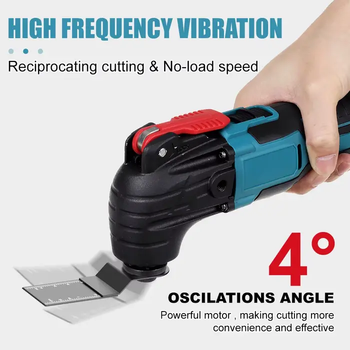 Drillpro outil oscillant sans fil rénovateur tondeuse électrique multi-outils pelle Machine de découpe pour batterie Makita 18V