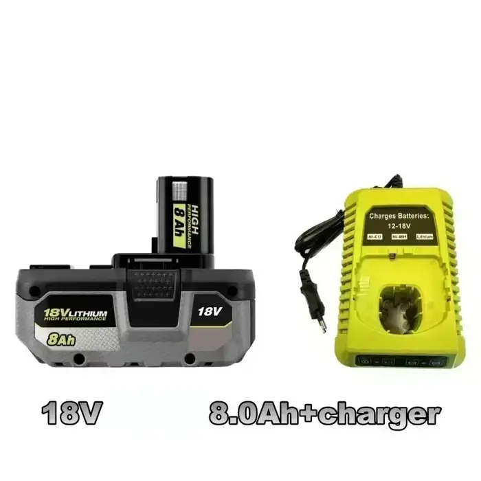 Nouvelle batterie au lithium puissante RYOBI 18V 6.0Ah 8.0Ah P104 P105 P107 P108 P109 à faible autodécharge, compatible avec tous les outils 18V