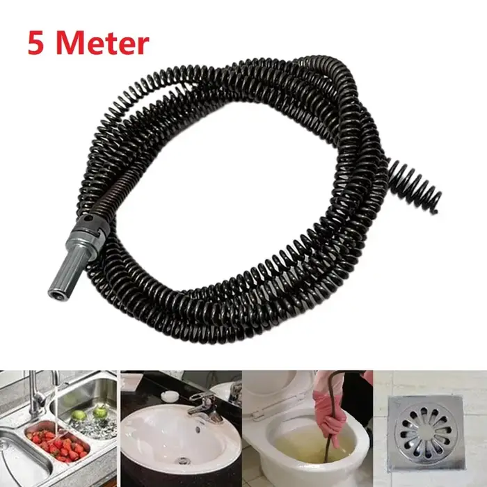 Perceuse électrique de 5/8/10 mètres, nettoyeur d'évier à ressort, outil de dragage d'égout, cuisine salle de bains, outil de nettoyage des égouts