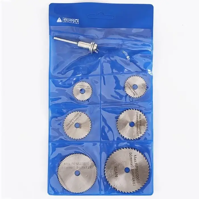 Perceuse 6 pièces 1/8 "tige haute vitesse en acier Mini lames de scie avec mandrins pour outil rotatif Dremel Foredom