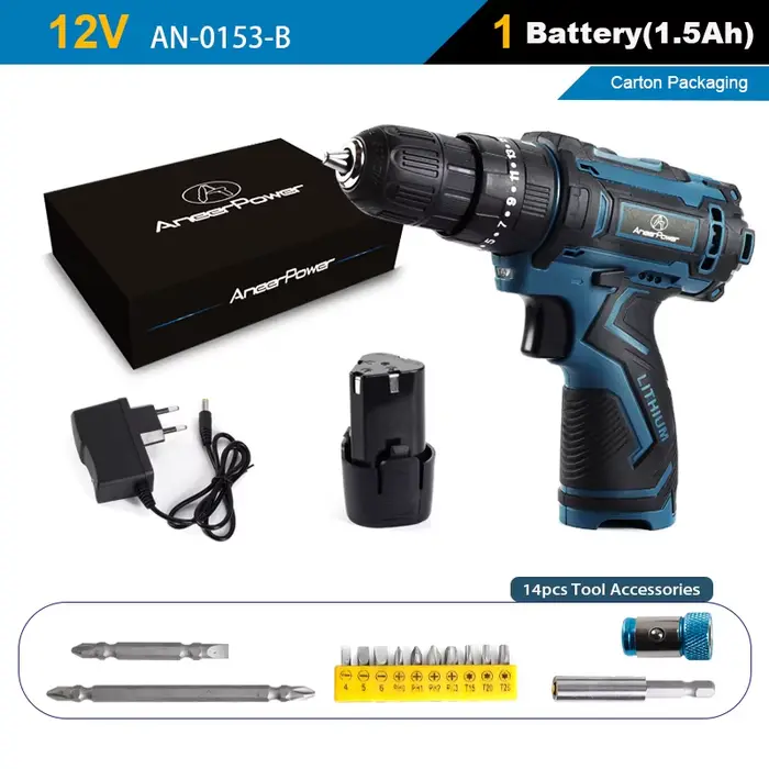 Perceuse visseuse électrique sans fil 21V 16,8 V 12 V, outil à percussion, tournevis, avec mini batt