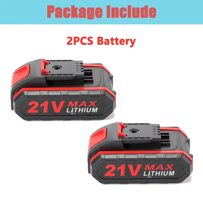 Batterie au lithium rechargeable 21 V 7500 mAh adaptée aux perceuses électriques
