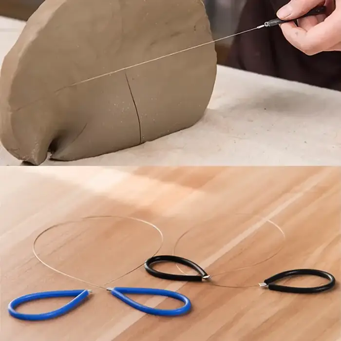 Ligne de coupe de sculpture en argile faite à la main bricolage