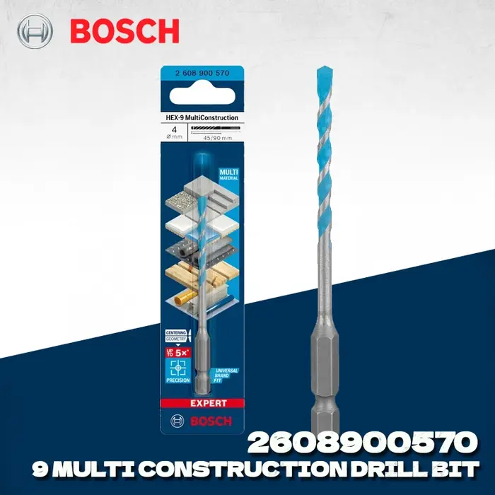 BOSCH 2608900570 EXPERT HEX-9 foret multi-construction pour perceuse à percussion 4 MM