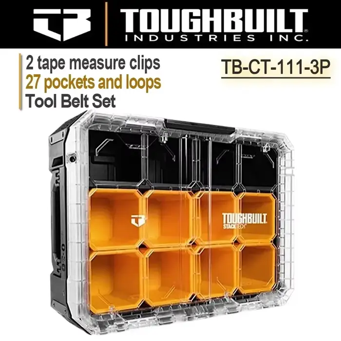 TOUGHBULILT TB-B1-O-30 boîte à outils de rangement multifonctionnelle empilée
