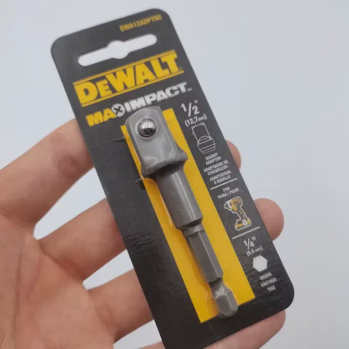 DEWALT – adaptateur carré 1/4 "à 1/2" 3/8 ", perceuse électrique à percussion, outil de Conversion,