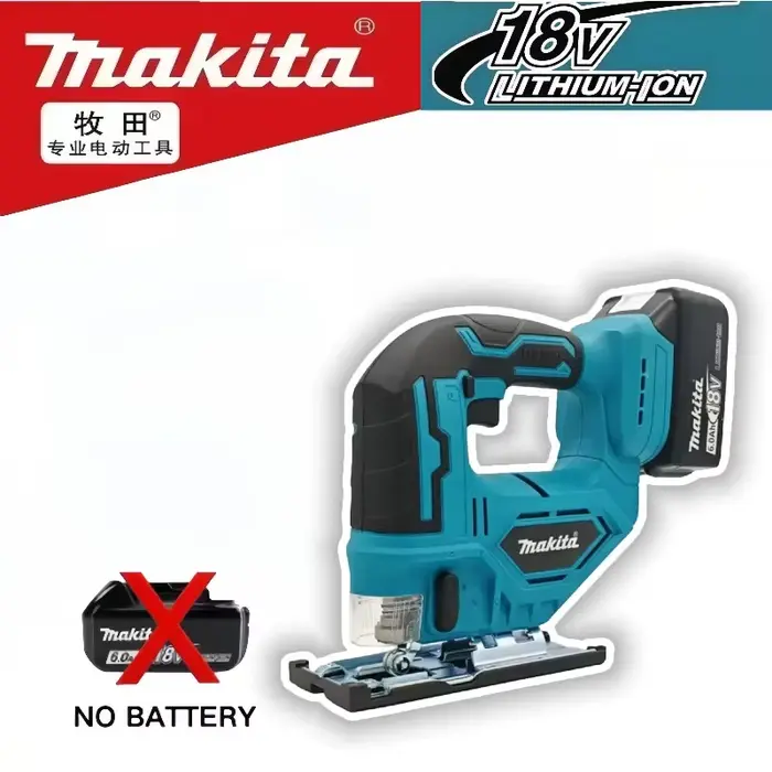 Scie sauteuse électrique sans fil Makita DJV182Z 18V avec poignée en forme de barillet, lame de scie