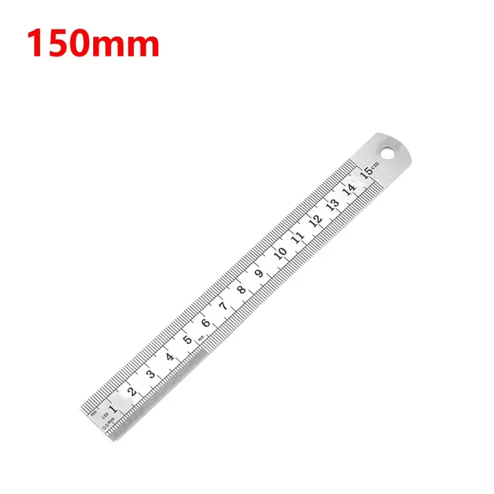 Règle droite en métal en acier inoxydable, outil de mesure de précision Double face, échelle règle m
