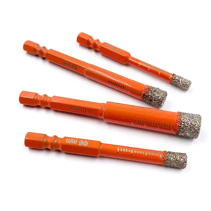 Jeu de forets diamantés secs pour granit céramique marbre carrelage pierre verre matériau dur tige hexagonale maçonnerie trou scie foret 5-16mm