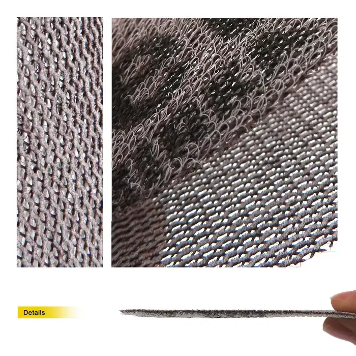3/4/5/6 pouces Mirka Autonet crochet et boucle disques abrasifs sans poussière papier de verre disque de maille