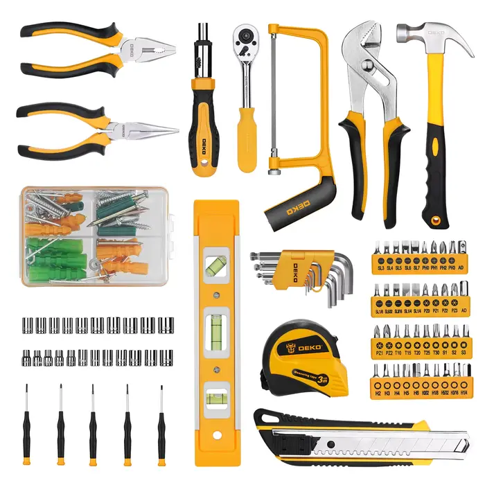 DEKO 228 pièces clé à douille outil de réparation automobile paquet combiné ensemble d'outils mixtes