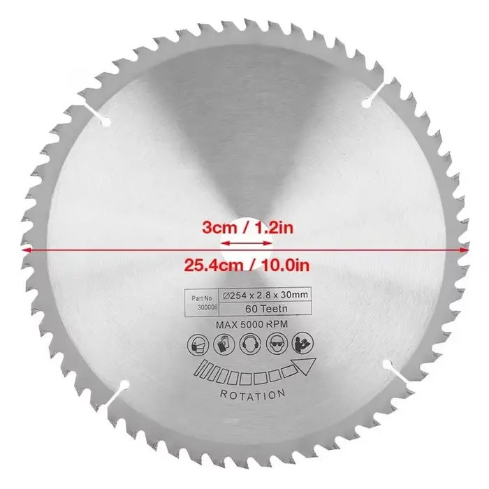 Disque de coupe circulaire en carbure TCT pour le métal